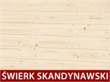 Drewniana szklarnia Aigle, 2,1x3,1x2,59m, 6,5m², naturalne drewno