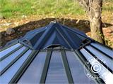 Orangery polycarbonate OASIS, Hexagonal 8.6 m², Palram/Canopia, 3.16x3.63x2.89 m, Anthracite