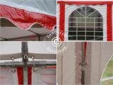 Carpa para fiestas Exclusive 6x10m PVC, Rojo/Blanco