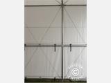 Carpa grande de almacén PRO XL 4x10x3,5x4,59m, PVC, Blanco