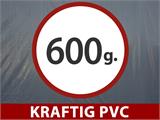 Presenning 5x7m, PVC 600g/m², Grå, Brandhæmmende