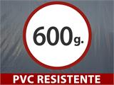 Lona 8x14m, PVC 600g/m², Cinza, Retardador de chamas