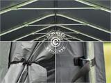 Tente abri garage PRO 3,6x6x2,7m PVC avec couvre-sol, Gris
