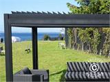 Cenador pérgola bioclimática San Pablo, 3x4m, Negro