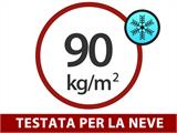 Capannone tenda, tunnel agricolo 15x15x7,42m, PVC, Bianco/Grigio Capannone tenda, tunnel agricolo 15x15x7,42m, PVC, Bianco/Grigio