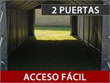 Carpa grande de almacén PRO 5x8x2x3,39m, PVC, Gris