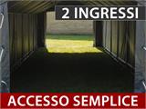 Capannone tenda PRO 3x6x2x2,82m, PVC, Grigio Capannone tenda PRO 3x6x2x2,82m, PVC, Grigio