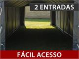 Tenda de armazenagem PRO 5x8x2,5x3,89m, PVC, Cinza