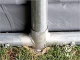 Carpa grande de almacén PRO 5x4x2x3,39m, PVC, Gris Carpa grande de almacén PRO 5x4x2x3,39m, PVC, Gris