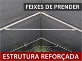 Tenda de armazenagem PRO 7x7x3,8m PVC c/painel de cobertura de teto, Cinza