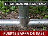 Carpa grande de almacén PRO 4x8x2,5x3,6m, PVC, Gris Carpa grande de almacén PRO 4x8x2,5x3,6m, PVC, Gris
