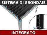 Gazebo pergola bioclimatico San Pablo Alu+, 3x4m, Nero Gazebo pergola bioclimatico San Pablo Alu+, 3x4m, Nero