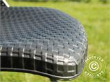 Chaise pliante en imitation rotin 48x57x83cm, Noir, 4 pcs Chaise pliante en imitation rotin 48x57x83cm, Noir, 4 pcs - 7