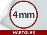 Orangerie, Pavillon aus Glas 12m², 4,2x2,86x2,84m mit Sockel, Schwarz
