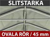 Förvaringsarbetstält PRO 3,6x6x2,68m, PVC, Vit/Gul, Flamsäker