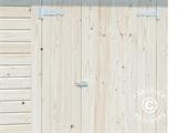 Caseta adosada de madera 2,34x0,95x1,89m, 2,2m², Madera Natural