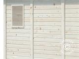 Invernadero adosado de madera con ventana 1,65x3,32x2,1m, 5,4m², Madera Natural