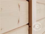 Wooden Shed w/overhang, Bertilo Amrum 3 Plus, 3.86x1.8x2.1 m, 2.78 m² + 4.16 m²