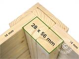 Wooden Shed w/overhang, Bertilo Amrum 3 Plus, 3.86x1.8x2.1 m, 2.78 m² + 4.16 m²