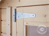 Wooden Shed w/overhang, Bertilo Amrum 3 Plus, 3.86x1.8x2.1 m, 2.78 m² + 4.16 m²