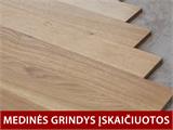 Medinis sandėliukas, namelis Riga 4,25x2,8x2,22m, 34mm, 11,3m², Šviesiai pilka