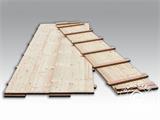 Partyzelt-Holzfußboden, 150x50x2,2cm, Kieferholz, 0,75 m2