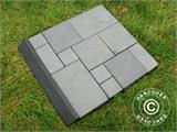 Decking tiles, Edge Piece, Click-Floor, 30 cm, Grey, 4 pcs.