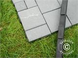 Decking tiles, Edge Piece, Click-Floor, 30 cm, Grey, 4 pcs.
