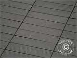 WPC-Terrassenfliesen mit Klick-System, Lines, 30x30cm, 9 St./Box, Grau NUR 1 SET ÜBRIG