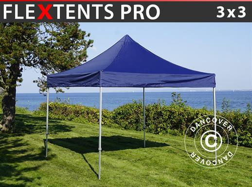 Gazebo pieghevole FleXtents PRO 3x3m Blu scuro