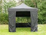 Tente Pliante FleXtents PRO 3x3m Noir, avec 4 cotés Tente Pliante FleXtents PRO 3x3m Noir, avec 4 cotés