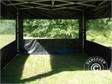 Tente Pliante FleXtents PRO 3x3m Noir, avec 4 cotés