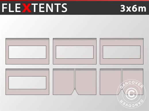 Šoninės sienelės rinkinys FleXtents 3x6m, Latte