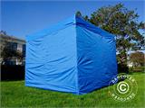 Vouwtent/Easy up tent FleXtents PRO 3x3m Blauw, inkl. 4 zijwanden
