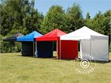 Vouwtent/Easy up tent FleXtents Xtreme 50 3x3m Blauw, inkl 4 Zijwanden