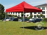 Tente pliante FleXtents Xtreme 50 3x3m Rouge, avec 4 cotés