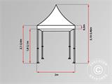 Vouwtent/Easy up tent FleXtents PRO 2x2m Rood