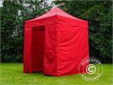 Tenda Dobrável FleXtents PRO 2x2m Vermelho, incl. 4 paredes laterais