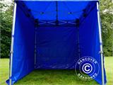 Vouwtent/Easy up tent FleXtents PRO 2x2m Blauw, inkl. 4 zijwanden