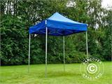 Faltzelt FleXtents PRO 2x2m Blau, mit 4 Seitenwänden