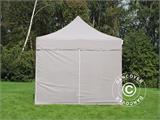 Tenda Dobrável FleXtents PRO "Peaked" 3x3m Latte, incl. 4 paredes laterais