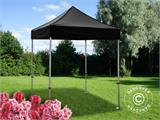 Pop up gazebo FleXtents PRO 2x2 m Black, incl. 4 sidewalls