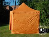 Tenda Dobrável FleXtents PRO 3x3m Laranja, incl. 4 paredes laterais