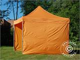 Carpa plegable FleXtents PRO 3x3m Naranja, Incl. 4 lados