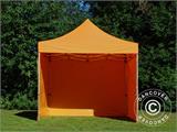 Faltzelt FleXtents PRO 3x3m Orange, mit 4 Seitenwänden