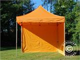 Vouwtent/Easy up tent FleXtents PRO 3x3m Oranje, inkl. 4 Zijwanden