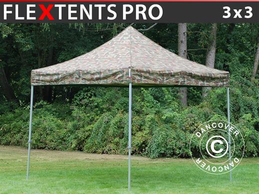 Tenda Dobrável FleXtents PRO 3x3m Camuflagem/Militar