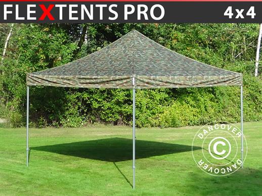 Vouwtent/Easy up tent FleXtents PRO 4x4m Camouflage/Militair