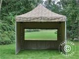 Faltzelt FleXtents PRO 3x3m Camouflage, mit 4 Seitenwänden