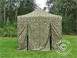 Gazebo pieghevole FleXtents PRO 3x3m Camouflage, inclusi 4 fianchi